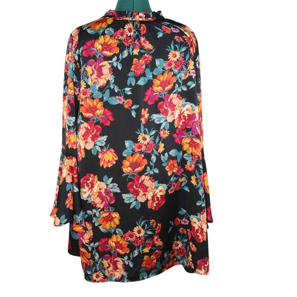 NWT Let Them Eat Cake Navy Blue Floral Tunic Dress Women’s Size Large - Picture 2 of 3